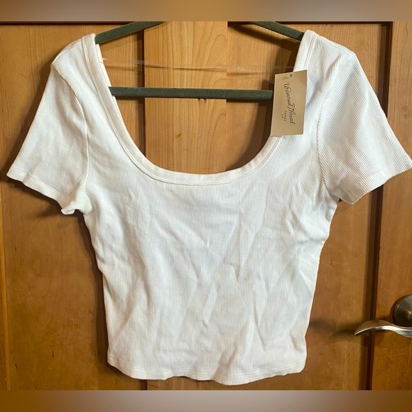 wild fable Tops - Women's White Ribbed Top